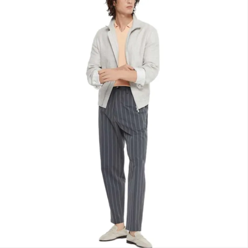Brunello Cucinelli SS25 Casual Pants Men's Medium Gray-1