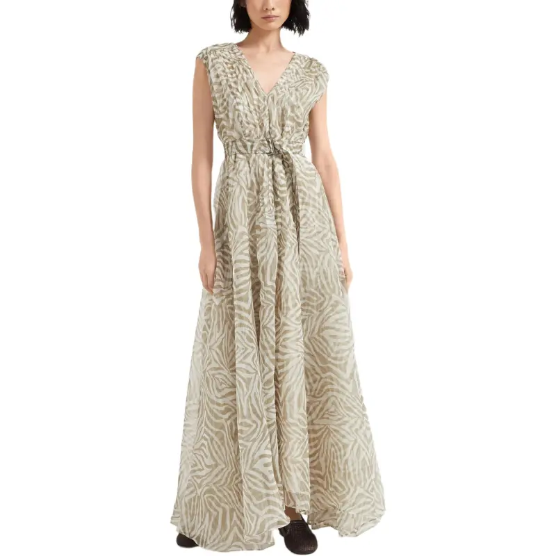 Brunello Cucinelli Printed Silk Dress-1