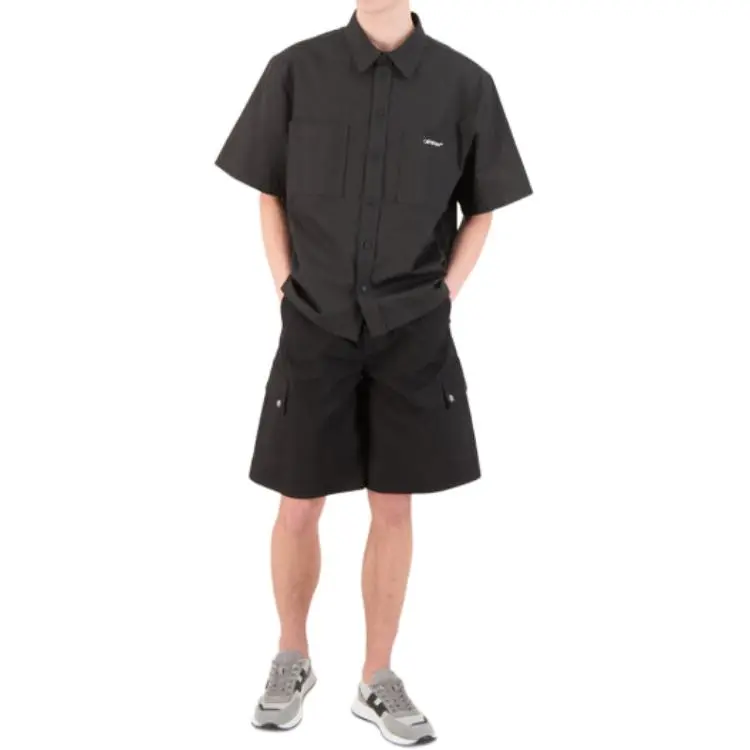 OFF WHITE Logo Embroidered Cargo Shorts-2