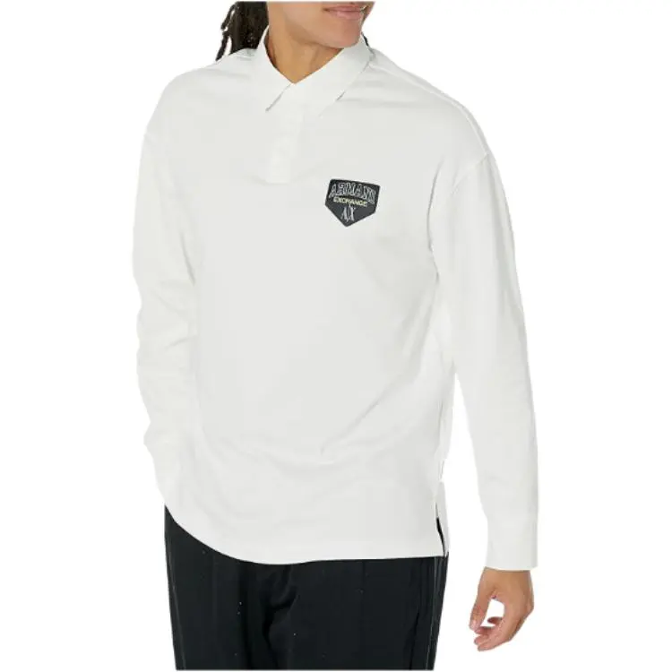 ARMANI EXCHANGE Polo Shirts Men White-4