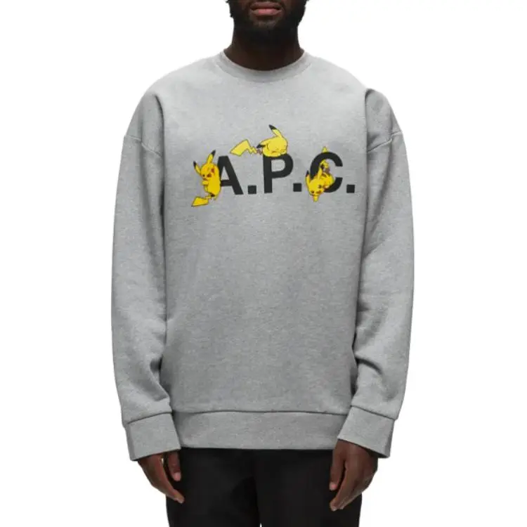 A.P.C Sweatshirts Men Gray-3