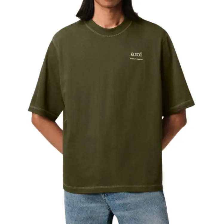 Ami Paris Logo embroidered T shirt-3