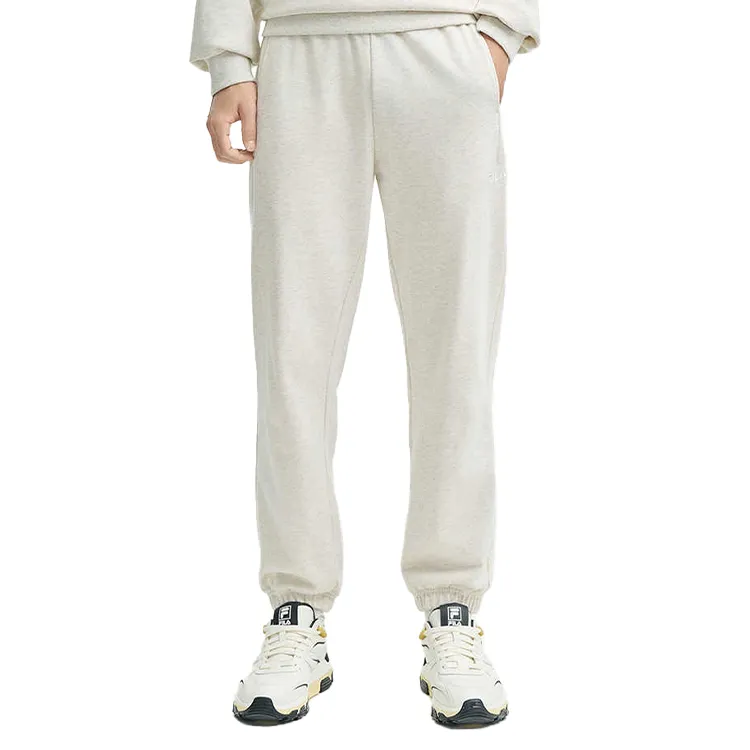 FILA Knitted Sports Pants Men's Light Khaki Heather Gray-3
