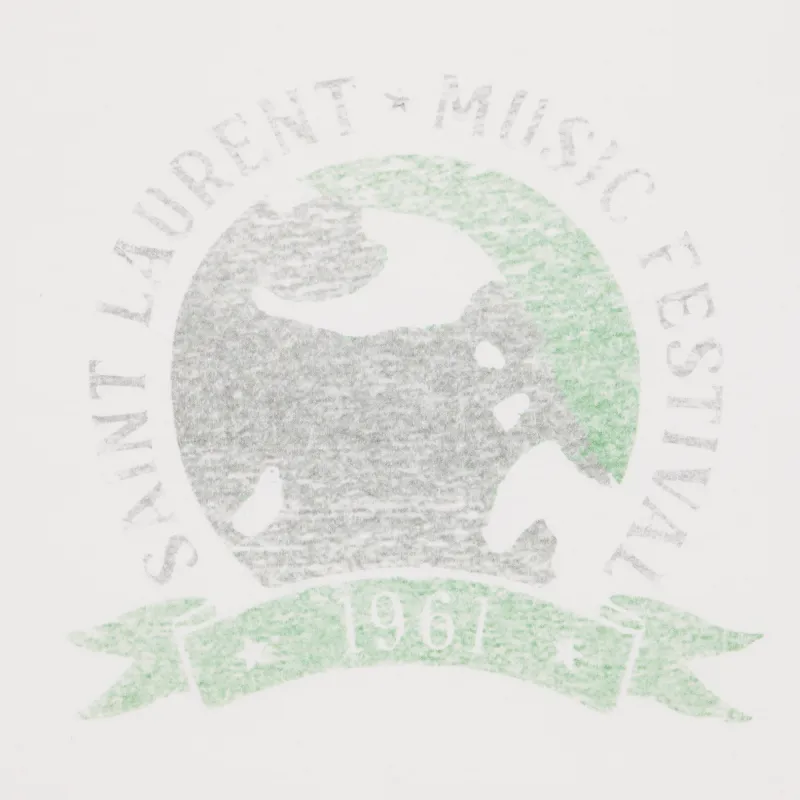 SAINT LAURENT Music Festival Crewneck T Shirt-6