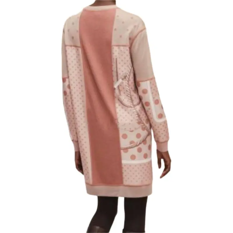 HERMES Long Sleeved Dress Women's Beige-2