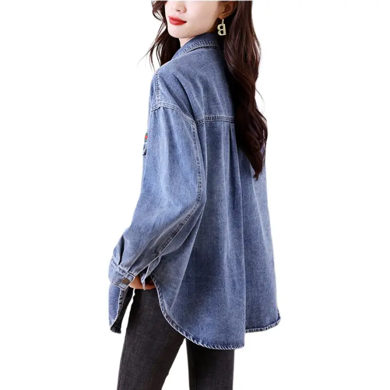 Fele.d Denim Jackets Women's Image Color-3