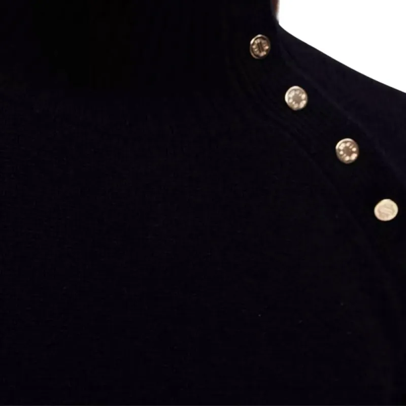 TORY BURCH Button-Detailed Knitted Jumper-1