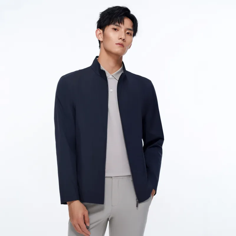 GOLDLION Spring And Fall Small Shield Jacket Flight Suit Coat Men's Navy Blue-1