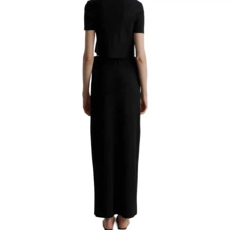 VIKTORIACHAN SS24 Knit Long Skirts Women's Black-5