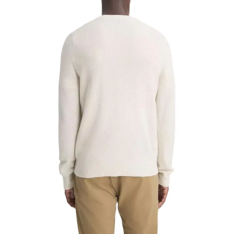 VINCE Merino Wool Mesh Crew Neck Sweater Sweater Men's Ecru-1