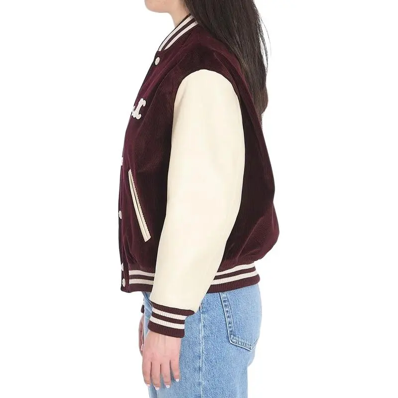 CELINE Loose Teddy Jacket In Triomphe Corduroy-5