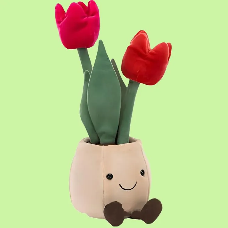 JELLYCAT Amuseables Tulip Pot Plush Toy-3