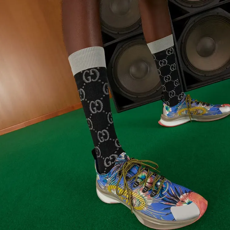 GUCCI Gg Colorblock Socks Black-2