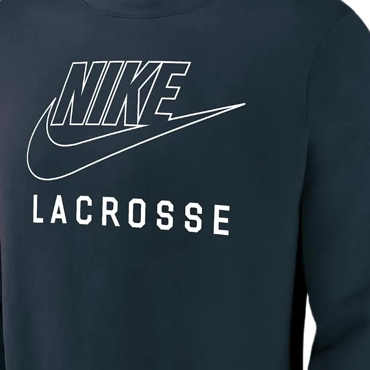 Nike Swoosh Club Fleece Men's Lacrosse Pullover Crew Neck Sweatshirt-1