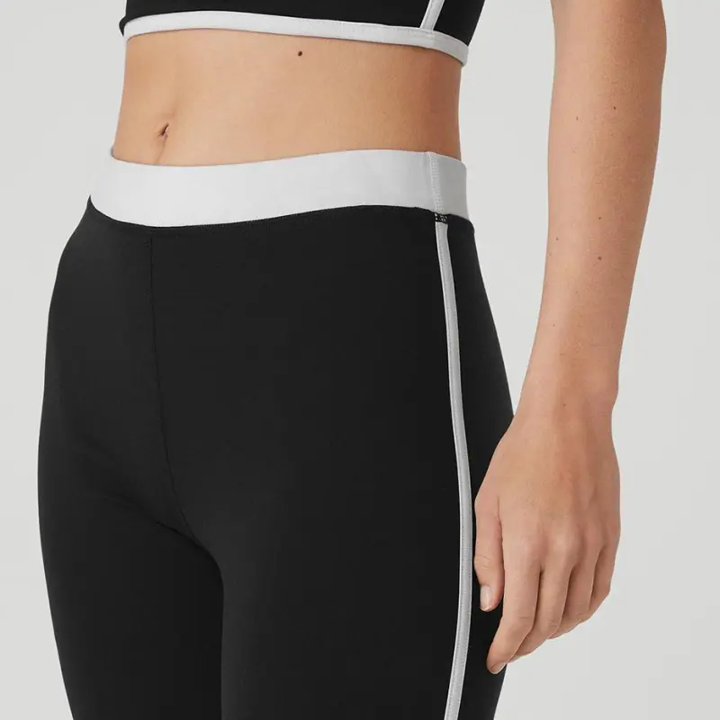 Alo Yoga Leggings Women's Black/White/Black/White-3