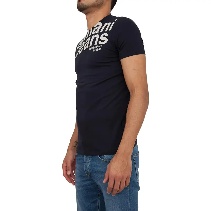 ARMANI JEANS T-Shirts Men Black-3