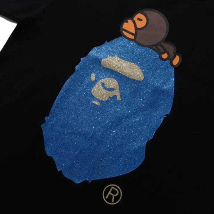 Bape Glitter Milo On Big Ape Tee-1