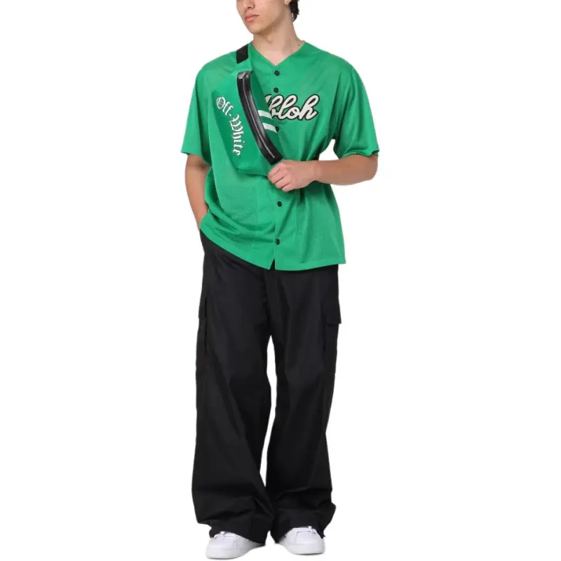 OFF WHITE Shirt Regular Fit Men's Green-2