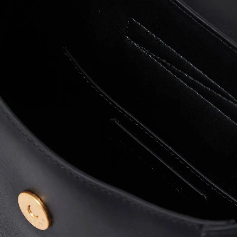 Karl Lagerfeld Signature Leather Shoulder Bag-4