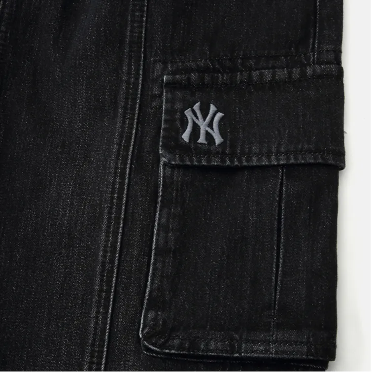 MLB New York Yankees Denim Long Skirts Women's Black-6