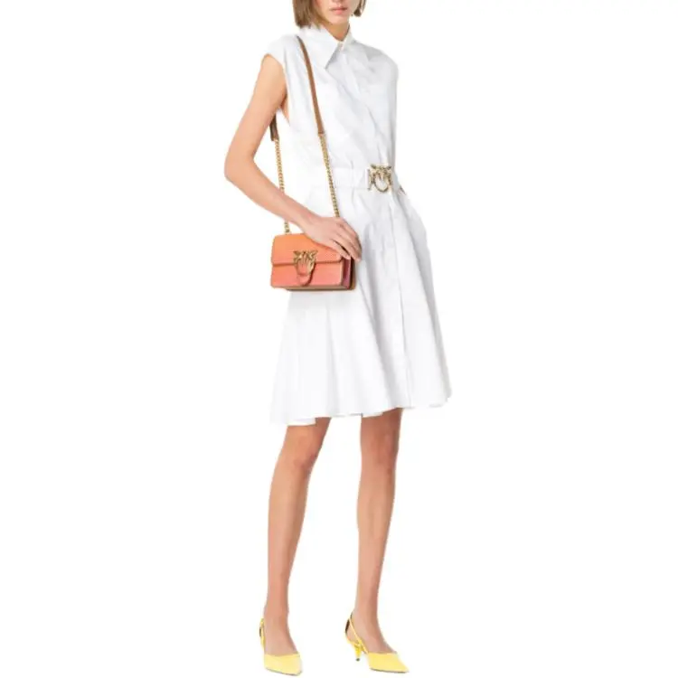 PINKO Sleeveless Dress Women's White-3