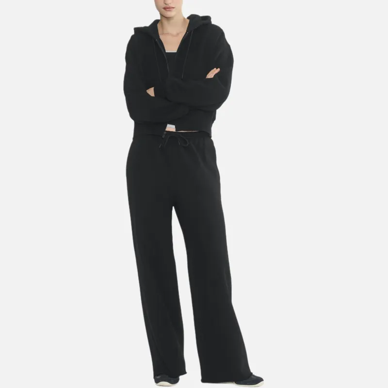 ARITZIA Cozy Sweatfleece Mega FlutterTM Sweatpant Knitted Sweatpants Women's Black-2