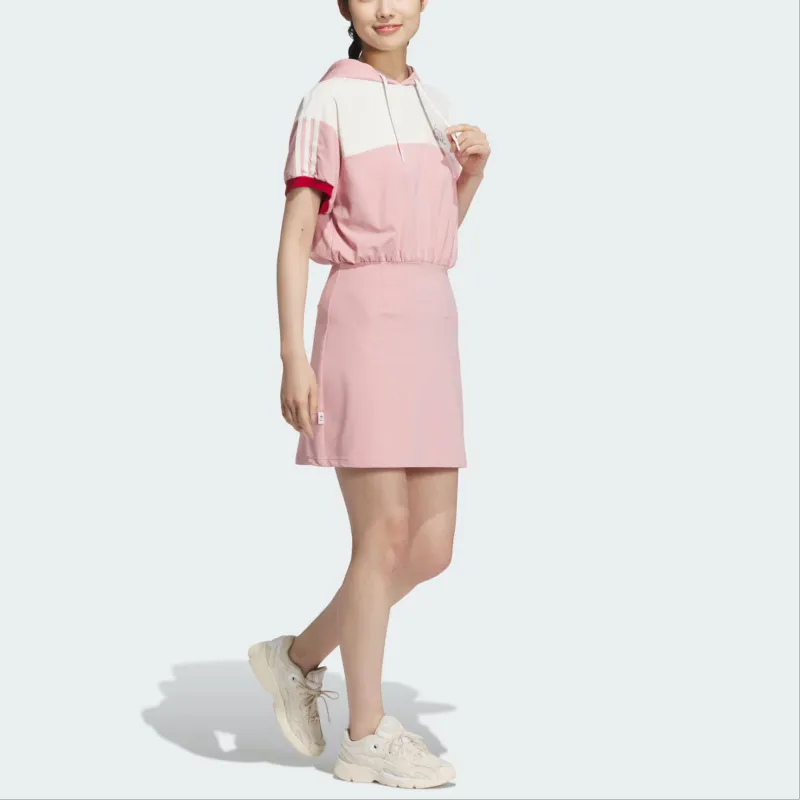 Adidas x Disney Collaboration DISNEY HDL DRESS Short Sleeved Dresses Women's Miracle Purple Pink-2