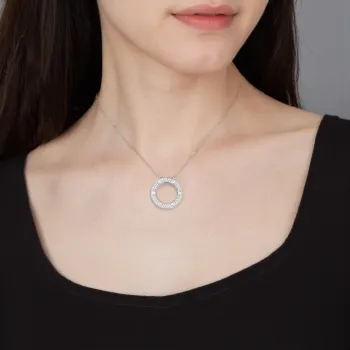 Cartier 18kt White Gold Love Diamond Necklace
