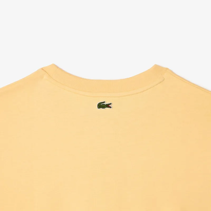 LACOSTE Short Sleeved Dress Women's Yellow-3