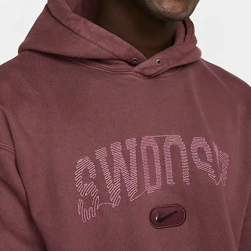 Nike Solo Swoosh Sweatshirt Men's Vibrant Burgundy Wine Red-3
