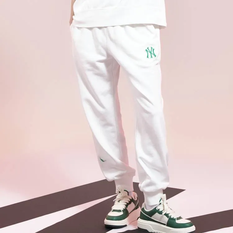 MLB New York Yankees Knitted Sweatpants Unisex White-3