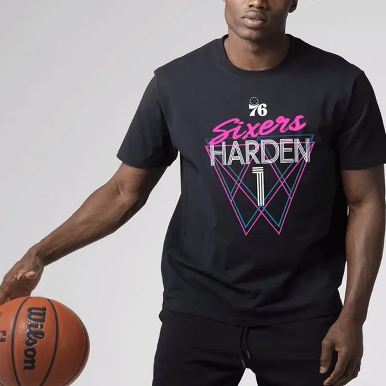 NBA Team T Shirts Men Black-2