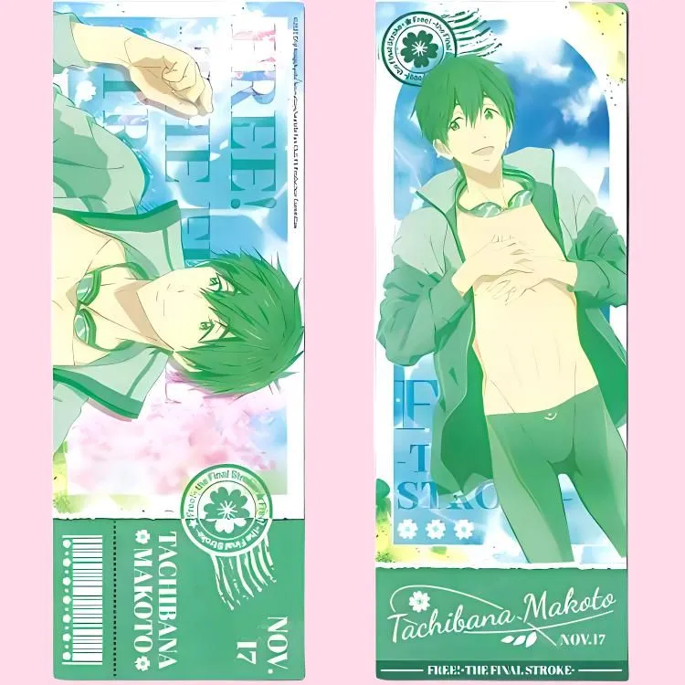 MOUXUYY Free! Movie Impressions, Haruka Nanase, Makoto Tachibana, Rin Merch Laser Tickets-4