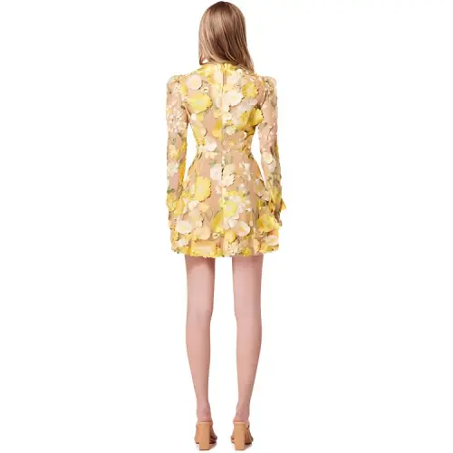 ELLIATTCOLLECTIVE Long Sleeved Dresses Women's Yellow