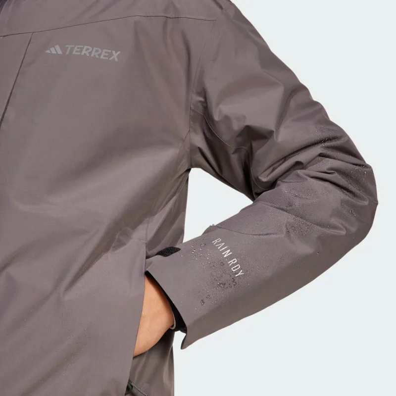 Adidas High Altitude Climbing Waterproof And Windproof Windbreaker Jacket Men's Charcoal Gray/Gray/Charcoal Gray/Gray-4