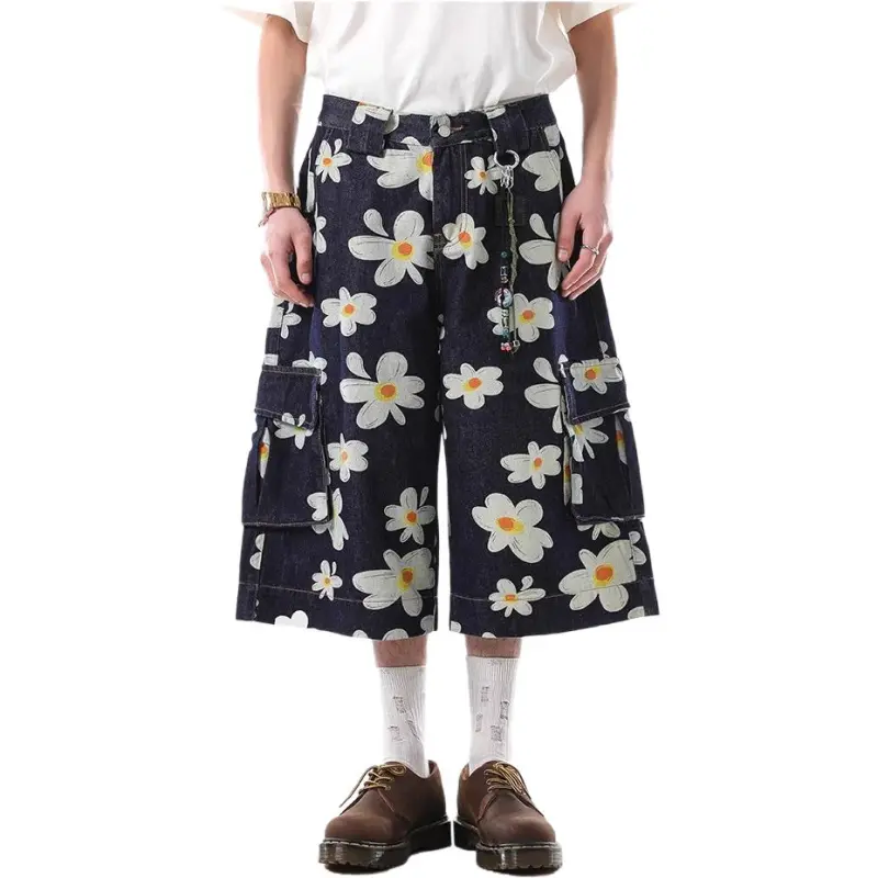 VINMUK Denim Shorts Unisex Blue-2