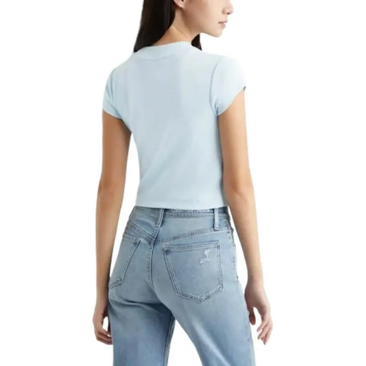 CALVIN KLEIN Regular T Shirt Women's Sky Blue-4