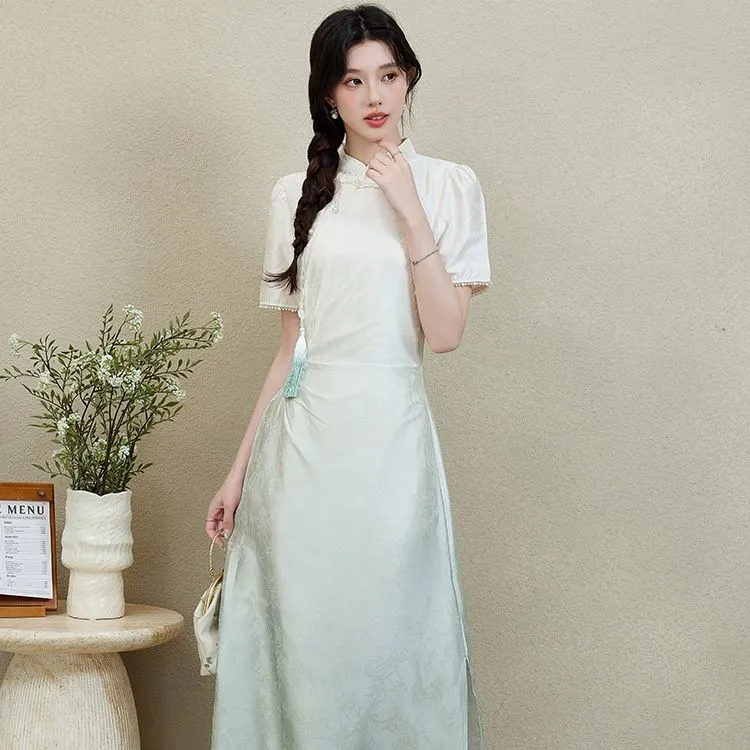 SONDR Cheongsams Women's Gradient Green-3