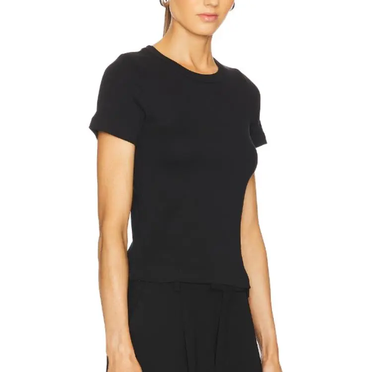 A.L.C. Paloma Ribbed Cotton T shirt-2