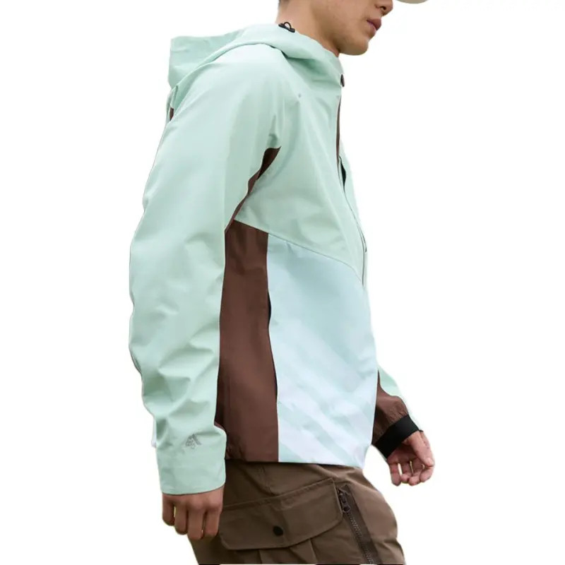 361° x XIAOLIUYA LIANMINGKUAN Windproof Windbreaker Jacket Men's Mint/Dark Brown Coffee-3