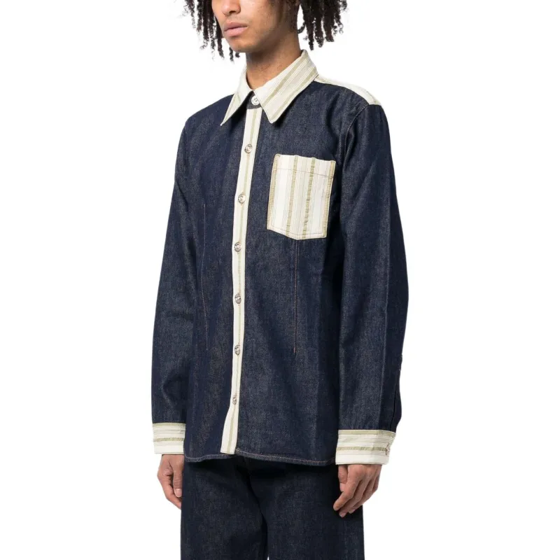 Wales Bonner Miles Denim Shirt-2