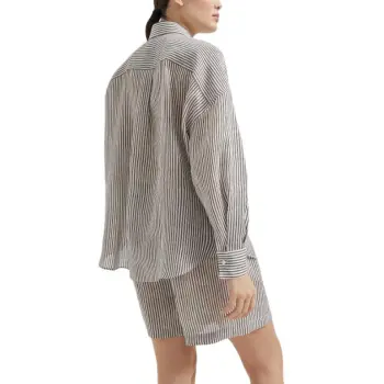 Brunello Cucinelli Striped Organza Shirt
