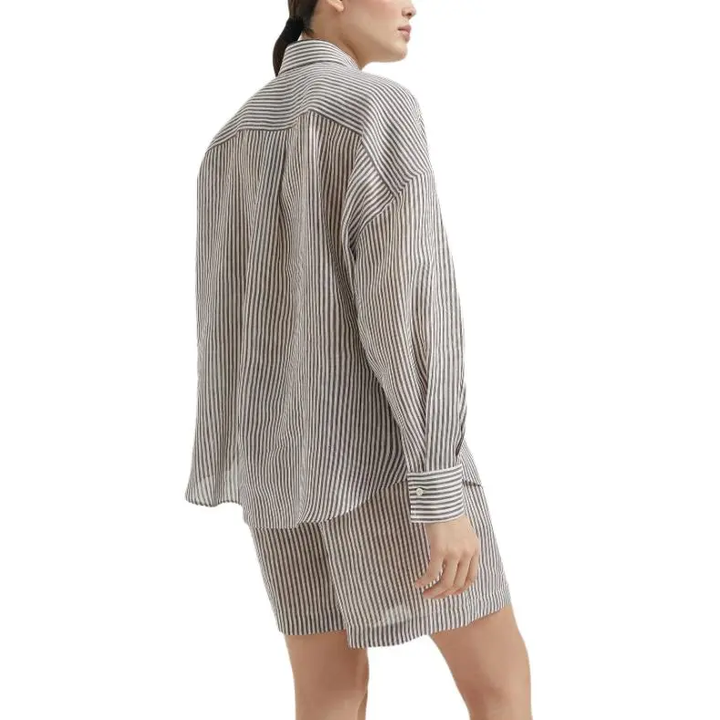 Brunello Cucinelli Striped Organza Shirt-1