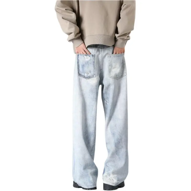 NVRFRGT Jeans Unisex Light Blue-4