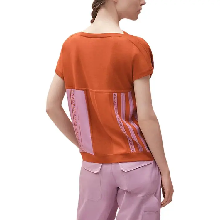 HERMES T-Shirt Women's Orange Red-2