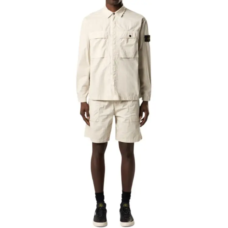 STONE ISLAND Logo Patch Overshirt-2
