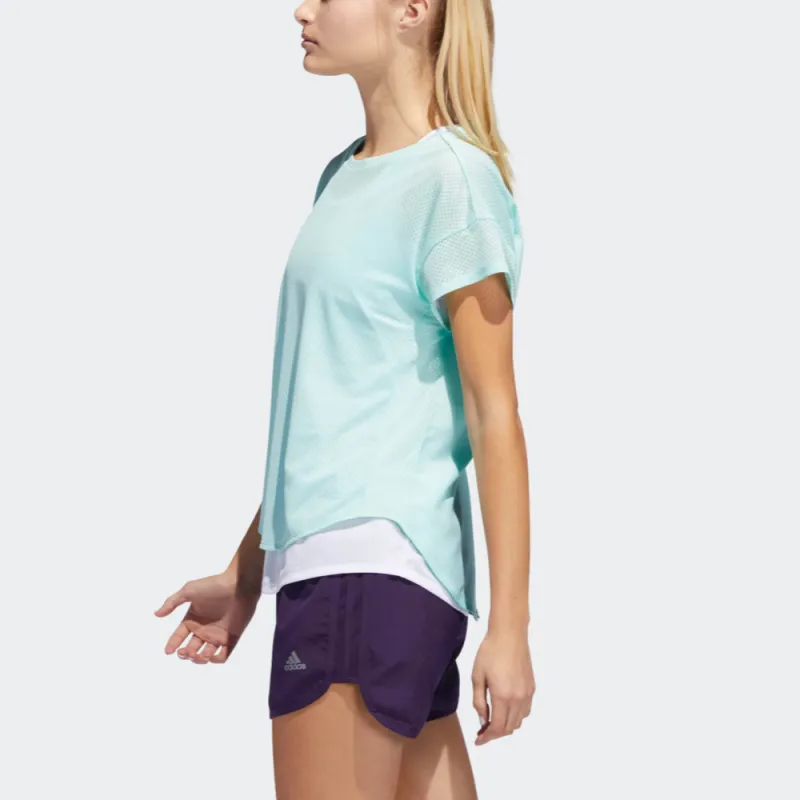 Adidas T-Shirt Women's Clear Mint Green/White-5