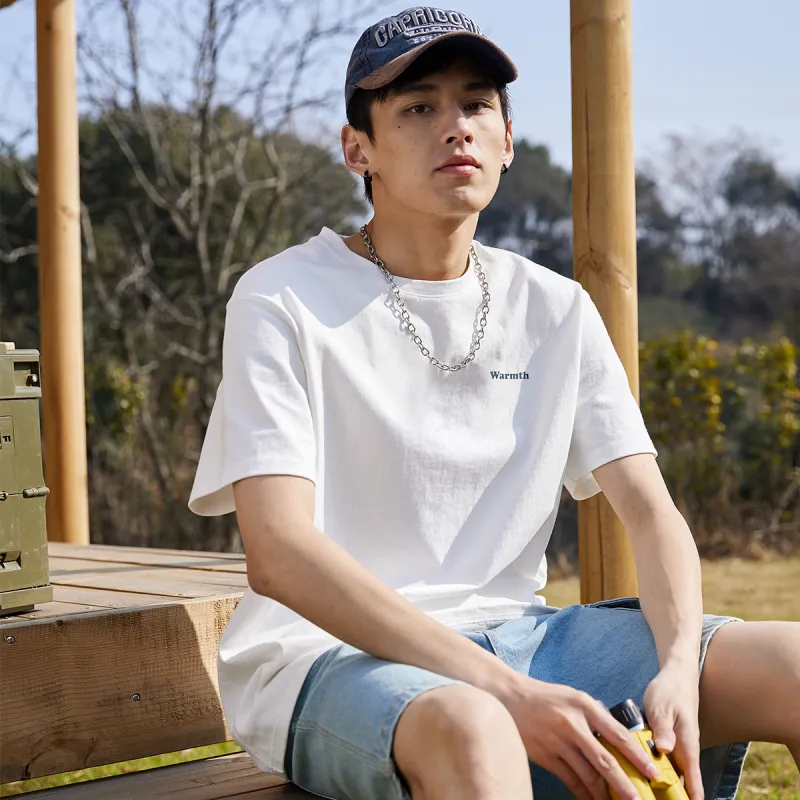 Tonlion T Shirt Men's Raw White-3
