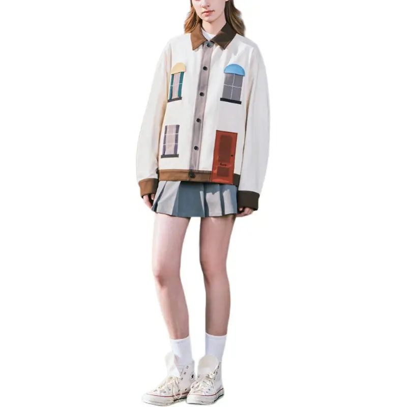 Bosieagender Jackets & Coats Unisex Light Beige-6