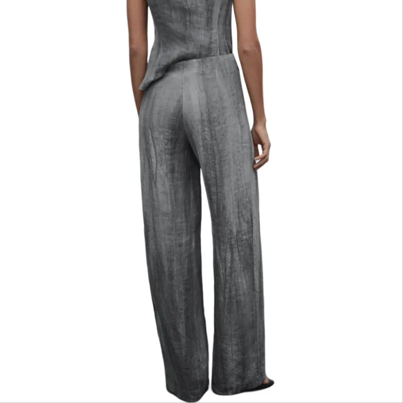 Massimo Dutti Casual Pants Women's Gray-2